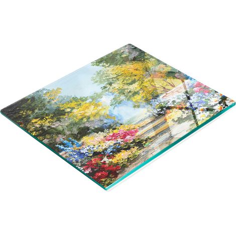 Tabla de cocina decorativa multifuncional de vidrio Summer Park de 60x52 cm. (1/5)