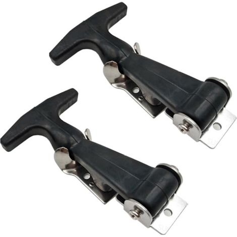 Loquets à poignée en T flexibles en caoutchouc, 8,1 cm (3,2 po), fermeture flexible idéale pour capot de véhicule ou boîte à outils, lot de 2 (1/5)