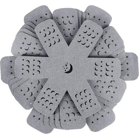 Protection épaisse pour ustensiles de cuisine, compatible avec les ustensiles empilables, dessous de verre/tapis de bureau en forme de fleur (1/5)