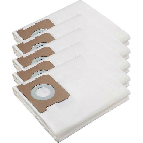 Lot de 5 sacs pour aspirateur WD1 Compact Battery (remplace les sacs 2.863-297.0) - Bac à poussière de rechange.-AquaForge (1/5)