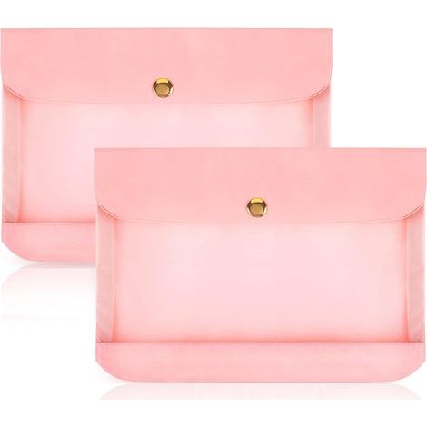 2-piece Jalleria transparent pink portable mask storage bag (1/5)