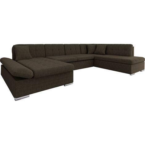Sofá rinconero Comfivo Tilia I, Izquierda, Función de descanso, Almacenaje, 345x205x76cm, 0