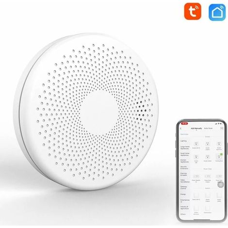 2-in-1 WiFi Smart Carbon Monoxide Smoke Detector with Gas Sound and Strobe Light Alarm Function (1/5)