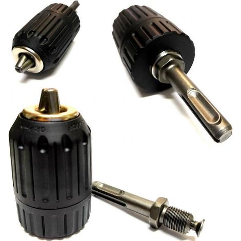 MANDRINO AUTOBLOCCANTE PER TRAPANO 2-13mm + ADATTATORE SDS PLUS UNIVERSALE (1/5)