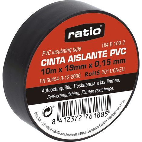 CINTA AISLANTE 19X10M NEGRA 0,15MM - EHLIS