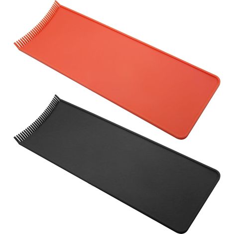Set of 2 black and red curling boards, hair coloring tools, highlighting board with teeth for better precision, 2pcs Highlight Board (1/5)