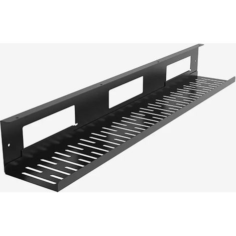 FLEXISPOT Goulotte de câbles de bureau, grand format, cmp051L. Gestion des câbles flexible et peu encombrante (noir). (1/5)