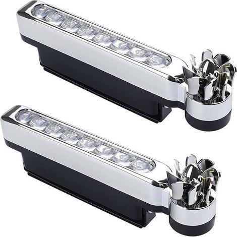 Lot de 2 feux de voiture à LED, feux d'éolienne à LED pour conduite diurne, feux de jour étanches pour voiture, SUV, berline, coupé, GM (1/2)