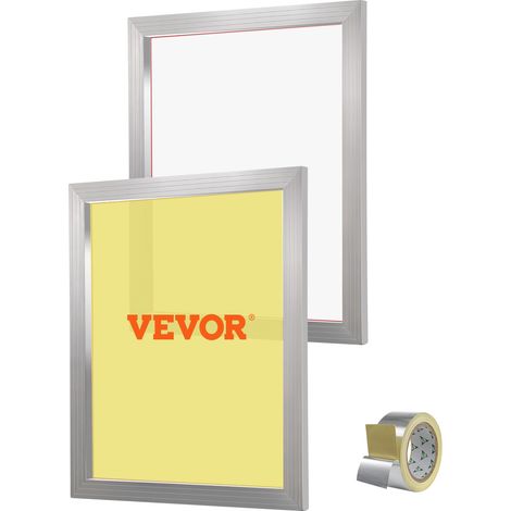 Lot de 2 Cadres de Sérigraphie Kit de Sérigraphie Cadre en Aluminium 50,8 x 61 cm avec Maille 160 en Polyester Réutilisable Nettoyage Facile Accessoires de Sérigraphie Tissu Papier Plastique (1/5)