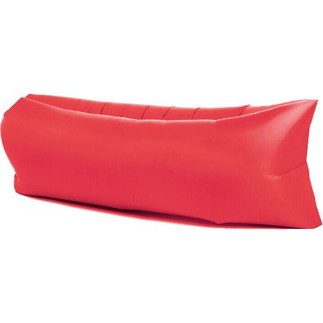 Polyester premium rouge vif 190T (20070cm) Canapé gonflable d'extérieur, matelas pneumatique, fauteuil inclinable une place, coussin de canapé portable pour le camping et la sieste (1/5)