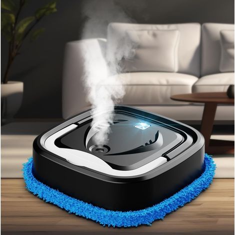 Mini robot nettoyeur rechargeable – Aspirateur robot pour sols avec nettoyage sec et humide – Recharge USB (1/5)