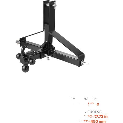 Gancio di traino, configurazione a 3 punti, capacità 3000 libbre, tipo 2 (1/2)