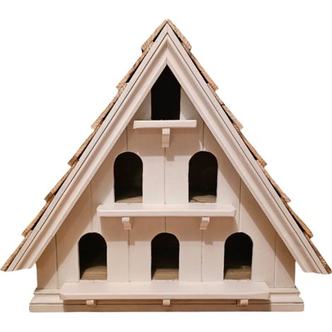Brockley 3-Tiered Traditional English Large Wall Mounted Dovecote with 6 Compartments for Doves or Pigeons - L38 x W94 x H85 cm