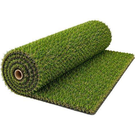 TERRE JARDIN Gazon Synthétique Premium 18mm 1×4m 14700/m² 7000 DTEX Double Latex SBR (1/5)