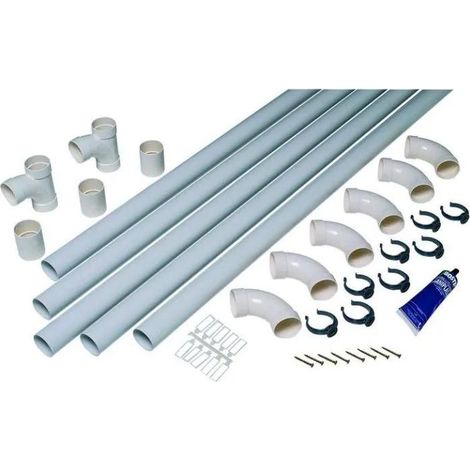 Zubehörset Zentralstaubsaugersystem Aldes grau 51 mm 2,5 m