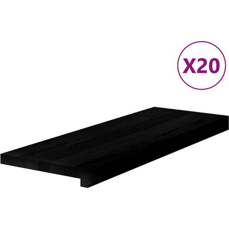 vidaXL Gradini 20 pz Marrone Scuro 70x25x2 cm Legno Massello Rovere (1/5)