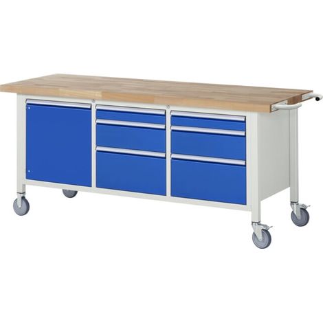 Etabli mobile brut Modèle 8570 LxPxH 2000x700x880mm (1/5)