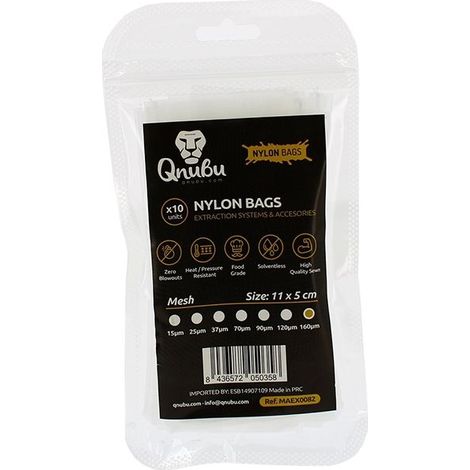 Lot de 10 sacs filtrants en nylon pour extraction - 160 microns 11x5cm (1/2)