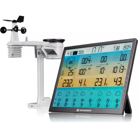 BRESSER 4CAST XL Centre météo 8-jours WiFi 7-en-1 solaire