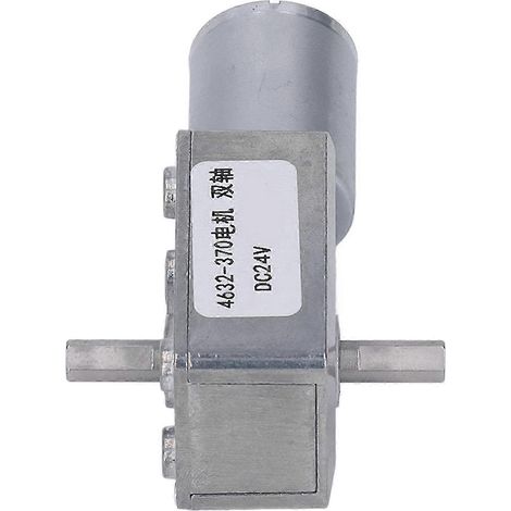 Moteur à engrenages DC 24V double arbre, réducteur à vis sans fin auto-bloquant, 150 tr/min, couple élevé pour automatismes (1/5)