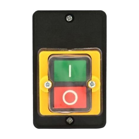 Interrupteur à Bouton-poussoir étanche AC220V/380V 10A Interrupteur à Bouton-poussoir Bouton-poussoir de Démarrage du Moteur Bouton D'arrêt du Moteur Interrupteur Marche-arrêt avec Boîtie (1/4)