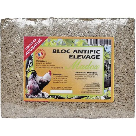 Bloc anti picage pour poules 3,5Kg Perrin Madox (1/4)