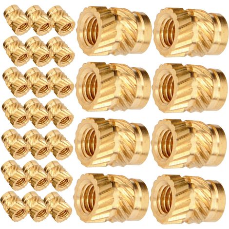 Écrous moletés en laiton M3 x 4,6 5,69 mm, 100 unités, motif de (1/5)