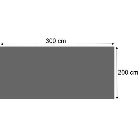 Revêtement pour piscine/pool, bâche thermique/solaire, épaisseur: 200 µm - rectangulaire, 3x2 m, noir (1/3)