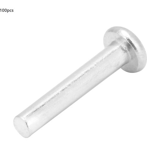 100 Stück M2,512/14/16 mm Flachkopf-Aluminiumnieten, Senknieten (M2,516) (1/5)