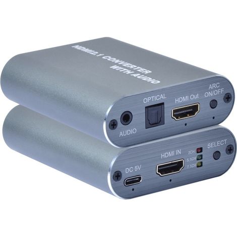 Techly IDATA HDMI-EA8KSPD convertidor de audio Gris