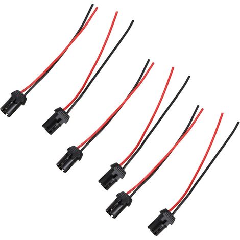 6X T10 W5W Auto Lumiere Ampoule Douille Porte-Lampe Connecteur Extension