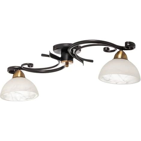 [GEBRAUCHT] B-Ware Euluna Deckenlampe Flora Hängeleuchte Lampe Leuchte 2 Glasschirme Vintage Stil