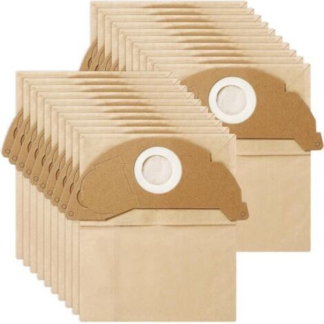 20 Pièces Sac aspirateur pour WD2 MV2 WD 2.200 WD2250 A2004 A2054 A2099, 6.904-322.0 robot aspirateur，Sac Aspirateur karcher (1/4)