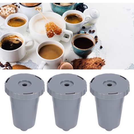 3 Pièces Capsules à Café Réutilisables avec Filtre et Brosse, Compatibles Keurig (1/5)