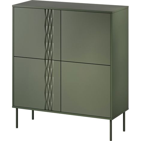 Aparador Tolete 101, Verde, 110x100cm, Número de puertas: 040cm, Aglomerado laminado (1/5)