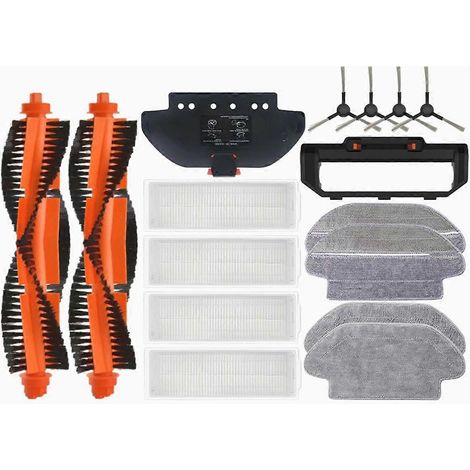 Accessoires compatibles avec l'aspirateur robot-laveuse Mi Robot Vacuum-Mop Pro STYTJ02YM V2 V3 SE 3490 3690 : brosse latérale principale et filtre HEPA (1/5)