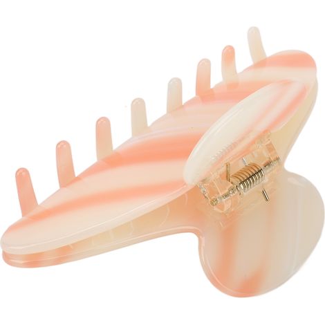Pince à cheveux à maintien fort, dégradé de couleurs tendance, pour femmes et filles, taille moyenne, orange et blanche. (1/5)
