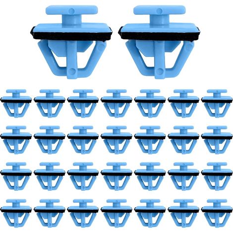 100Pcs Wheel Arch Trim Clips Door Trim Blue Side Moulding Fastener 877561F000 87756-1F000 for Hyundai Santa Fe Tucson Kia Soul Sportage Etc