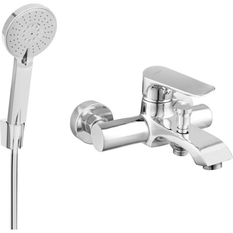 Mexen Pecos R40 rubinetto da vasca con set doccia, cromo - 7273R40-00 (1/3)