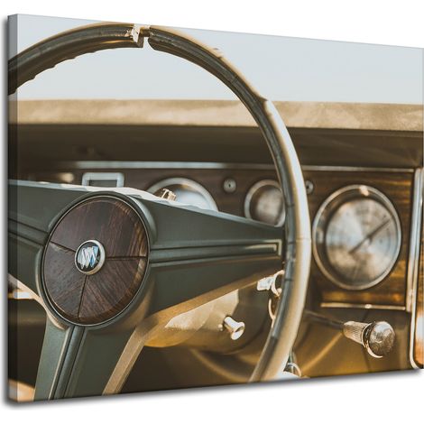 Impression sur toile Voiture vintage 100x80cm (1/4)