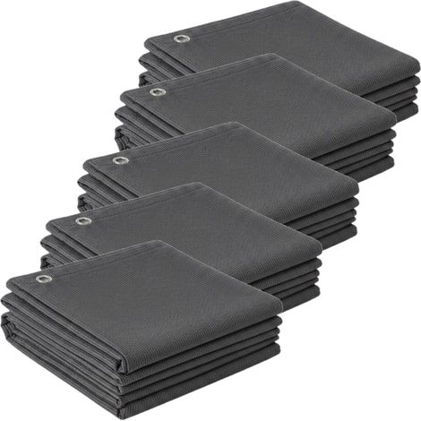 Lot de 5 brise-vues occultants en HDPE (1/5)