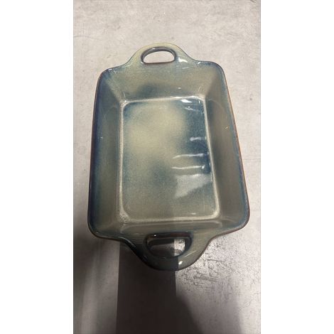 Piatto rettangolare in ceramica terre inconnue 30x22 cm blu - Atmosphera créateur d'intérieur (1/2)