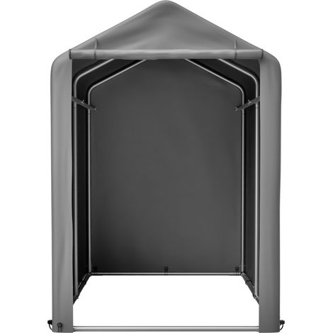 Garage à vélo imperméable 187 x 100 x 160 cm en acier galvanisé, abri de rangement extérieur gris foncé pour vélo, moto et outils de jardin - CHICFURN (1/5)
