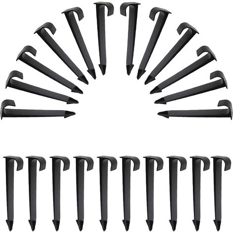 Lot de 50 colliers de serrage noirs pour tuyau d'arrosage (1/4)