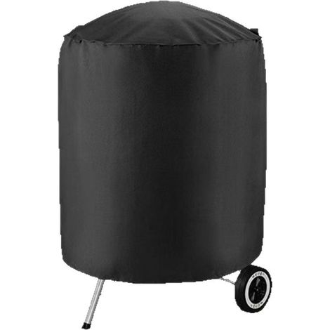 Housse ronde pour barbecue, bâche robuste en tissu Oxford 420D pour barbecue à gaz, imperméable, coupe-vent et anti-UV, 71 x 68 cm (1/5)