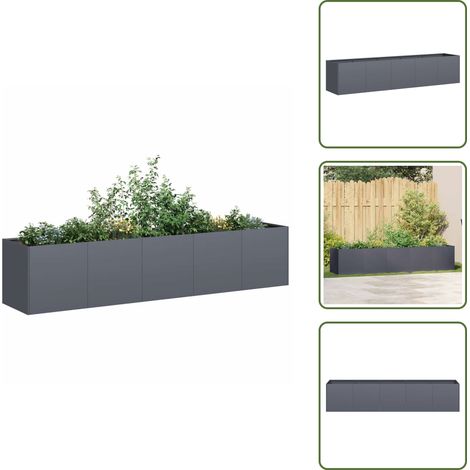 vidaXL Jardinière anthracite 200x40x40 cm acier laminé à froid (1/5)