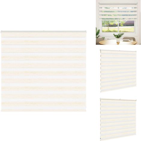 Store zèbre beige marbré largeur du tissu 150,9 cm polyester - Store Zébré - Stores Zébrés - Store À Enrouleur Zébré - Double Store À Enrouleur (1/5)