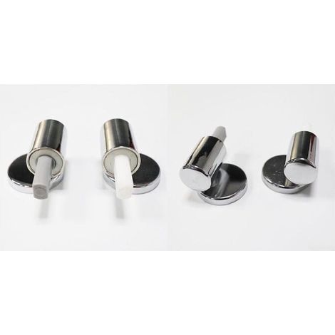 Lot de 2 mécanismes de remplacement pour siège de toilettes, charnières à descente amortie et démontage rapide, fixation par le dessus, pour WC classiques et modernes (1/5)