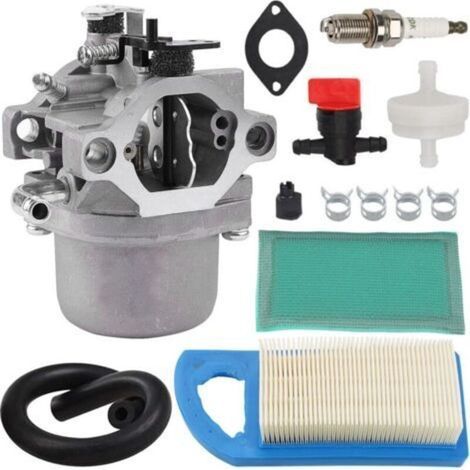 590399 Carburetor Kit for Briggs & Stratton 21A902 21A977 21A907 21A877 21B902 21B907 21D807 Tractor, with 794421 698413 697152 Air Filter Gasket Spark Plug Fuel Filter (1/5)