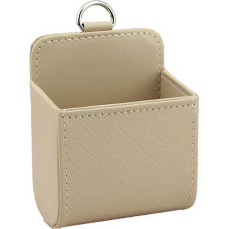 Sac de rangement pour voiture, sac de rangement en cuir PU pour grille d'aération de voiture (1/5)